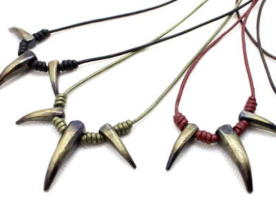 Pure iron fang necklaces